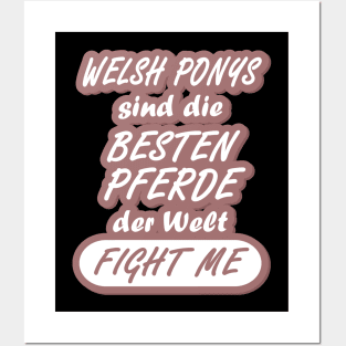 Welsh Pony kleines Pferd lustiger Mädchen Spruch Posters and Art